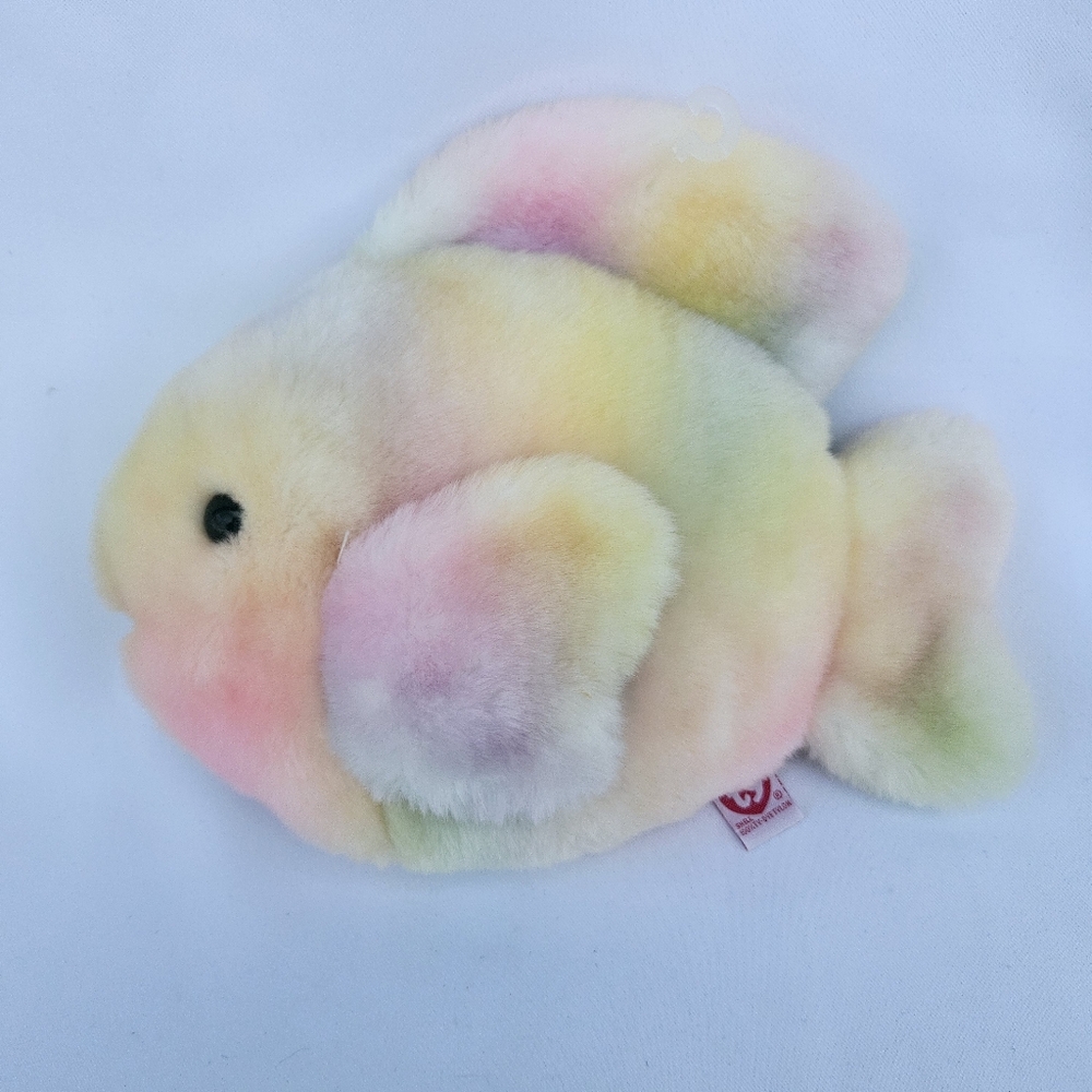 TY Beanie Buddy Coral Tie Dye Fish Rainbow Stuffed Animal Plush Buddies